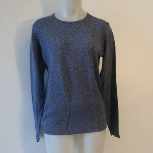 NWT Mens Hartford Blue Melange Cotton Linen Crew Perfect Provenance Sweater M